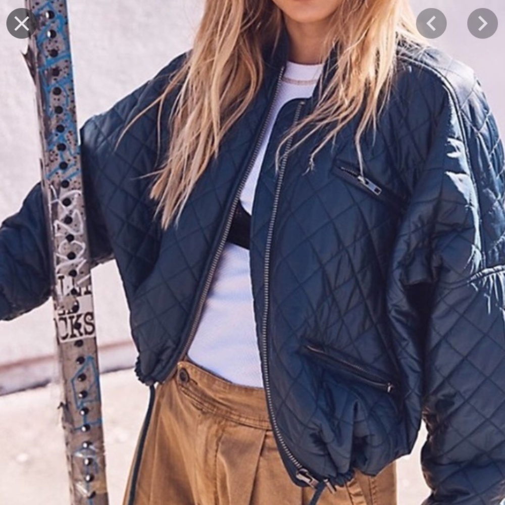NWT Free People Easy Quilted Bomber Jacket